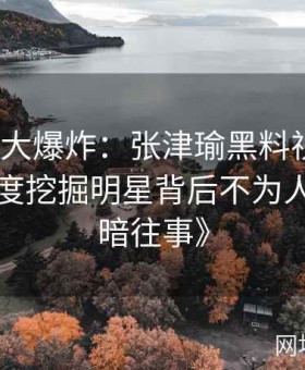 《媒体大爆炸：张津瑜黑料视频全纪录，深度挖掘明星背后不为人知的黑暗往事》