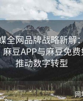 麻豆传媒全网品牌战略新解：解析麻豆官媒、麻豆APP与麻豆免费如何协同推动数字转型