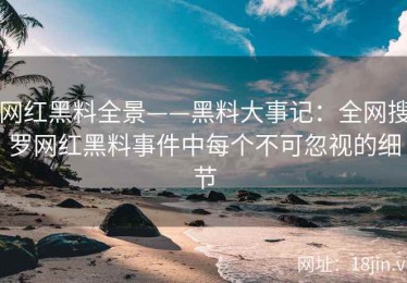 网红黑料全景——黑料大事记：全网搜罗网红黑料事件中每个不可忽视的细节