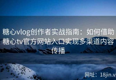 糖心vlog创作者实战指南：如何借助糖心tv官方网站入口实现多渠道内容传播
