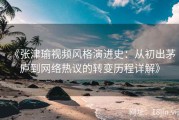 《张津瑜视频风格演进史：从初出茅庐到网络热议的转变历程详解》