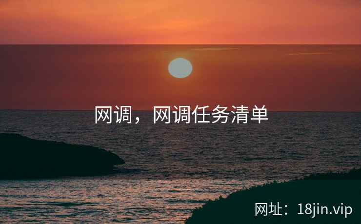 网调，网调任务清单