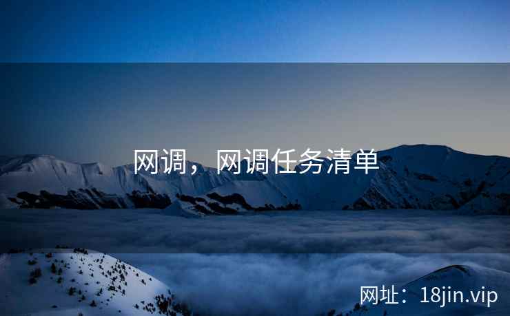 网调，网调任务清单
